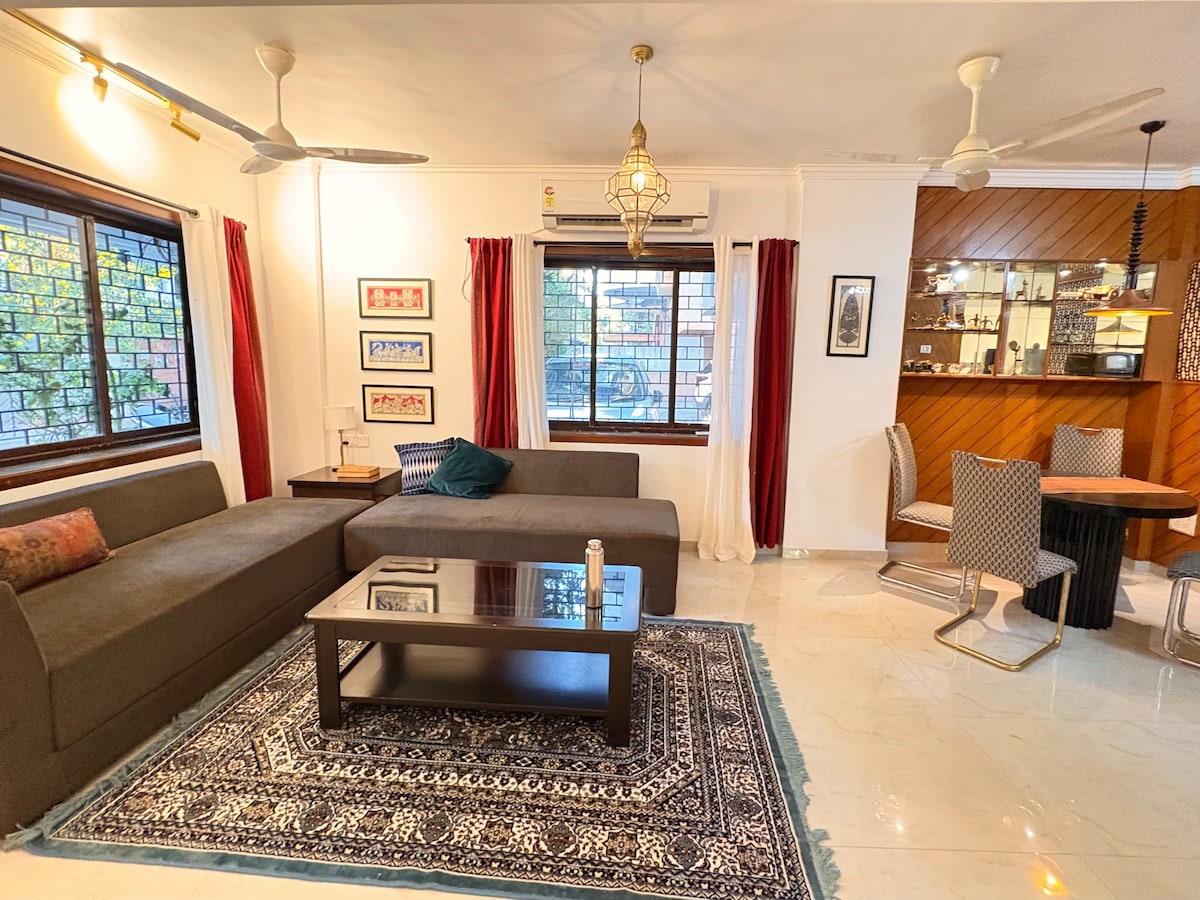India House dining space set for a family gathering